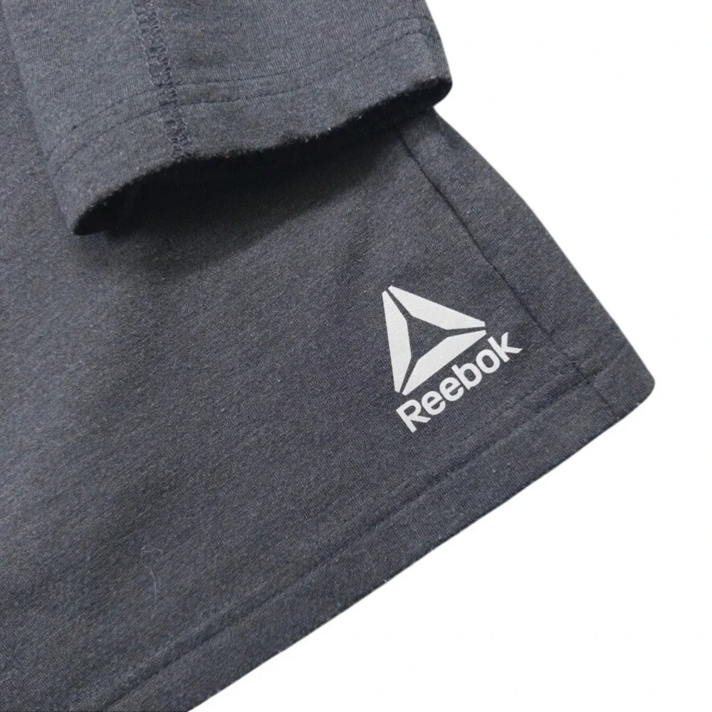 Reebok Quarter Zip Pullover Mens Size L Charcoal Gray Long Sleeve Active Top L/G